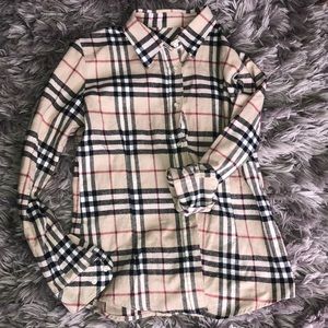 Plaid flannel button down